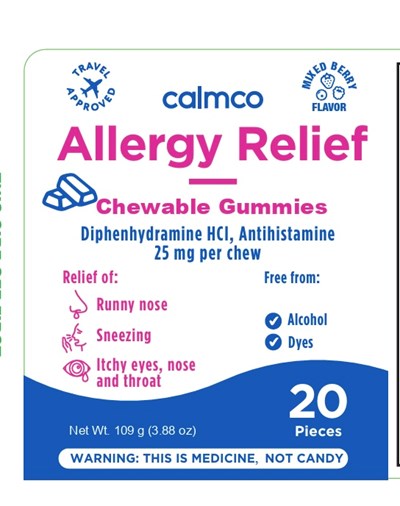 Allergy Gummy 20ct Berry (Calmco Allergy Gummies 20ct Berry Pdp)